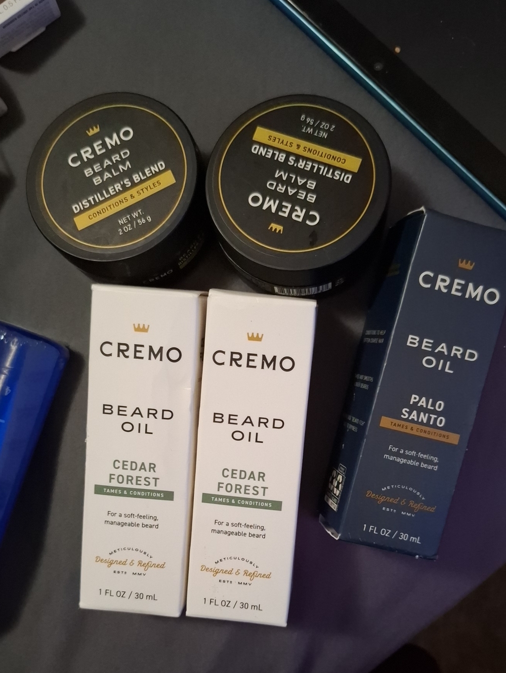Beard Oil & Balm Grooming Set — Cedar Forest (White) & Palo Santo (Blue)